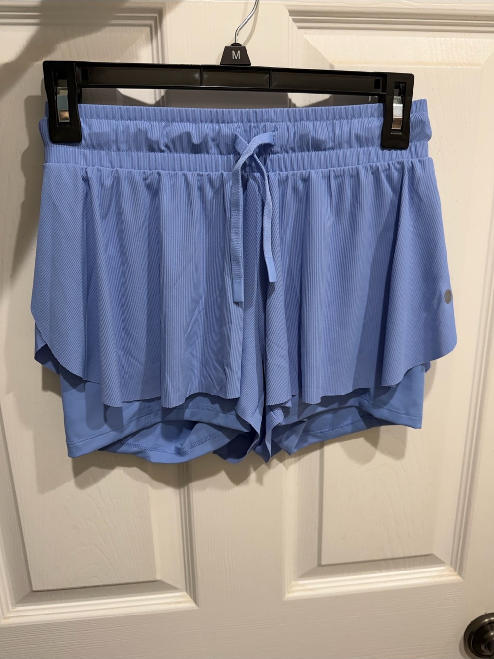 XS Light Blue Women’s Athletic Layered Shorts